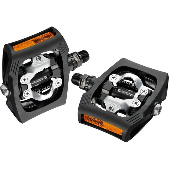Педали SHIMANO T400, SPD CLICK'R, с шипами SH56, черный EPDT400LR