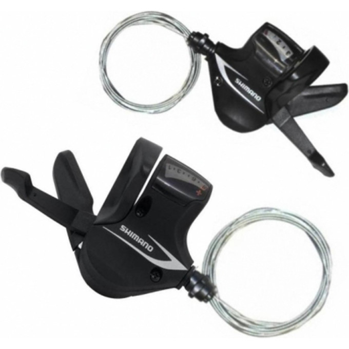 Шифтер SHIMANO ACERA, M360, левый/правый, 3X8 скоростей, трос+оплетка ESLM360PTA
