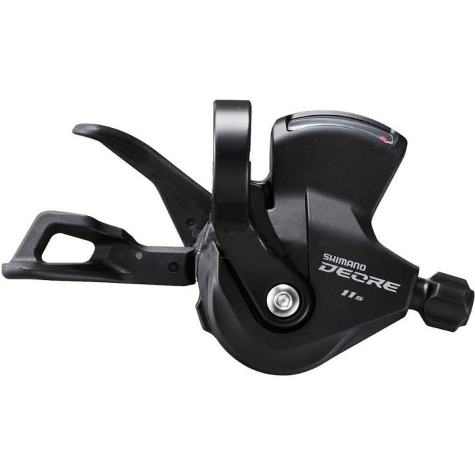 Шифтер SHIMANO DEORE, M5100-R, правый, 11 скоростей, на хомут, c индикатором, тросс 2050мм с SP41 1880мм ISLM5100RAP