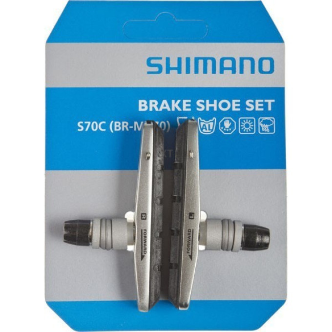 Тормозные колодки SHIMANO для v-brake, S70C, картридж Y8EM9801A