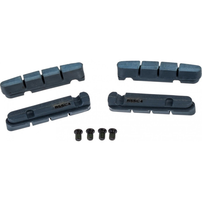Вкладыш тормозной колодки, шоссейный, SHIMANO R55C4, 2 пары, для карбонового обода, Y8L298072