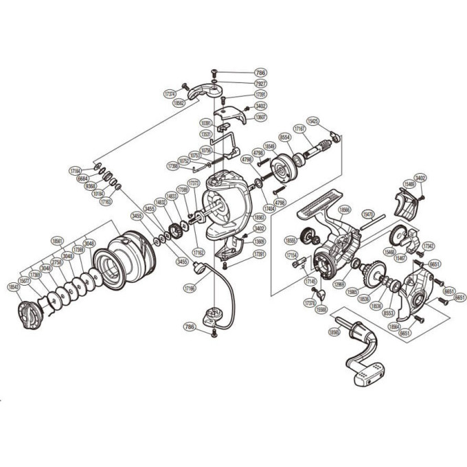 Запчасть для катушки SHIMANO BODY ASSEMBLY корпус RD18566